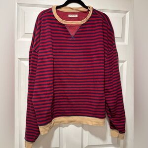 Free People We The Free Classic Striped Oversized Crewneck